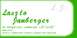 laszlo jamberger business card